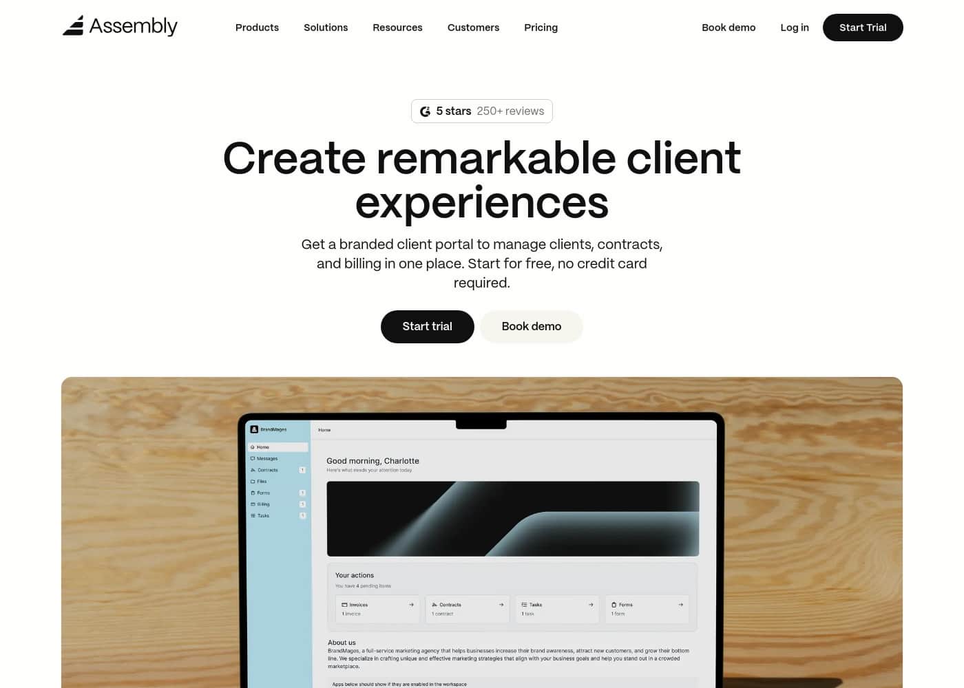Assembly homepage screenshot