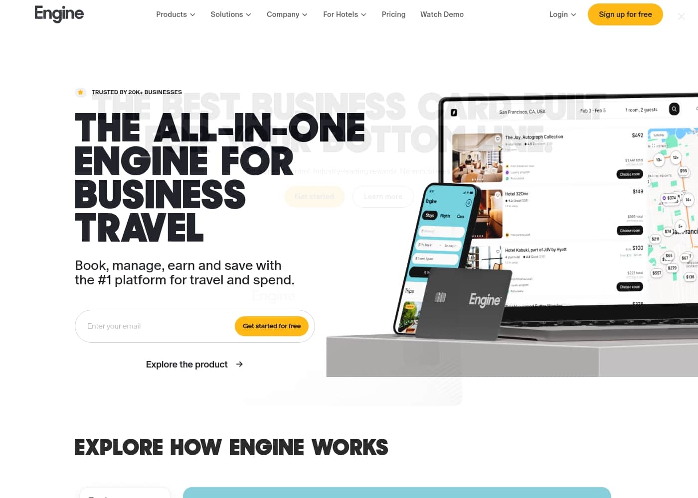Engine homepage screenshot