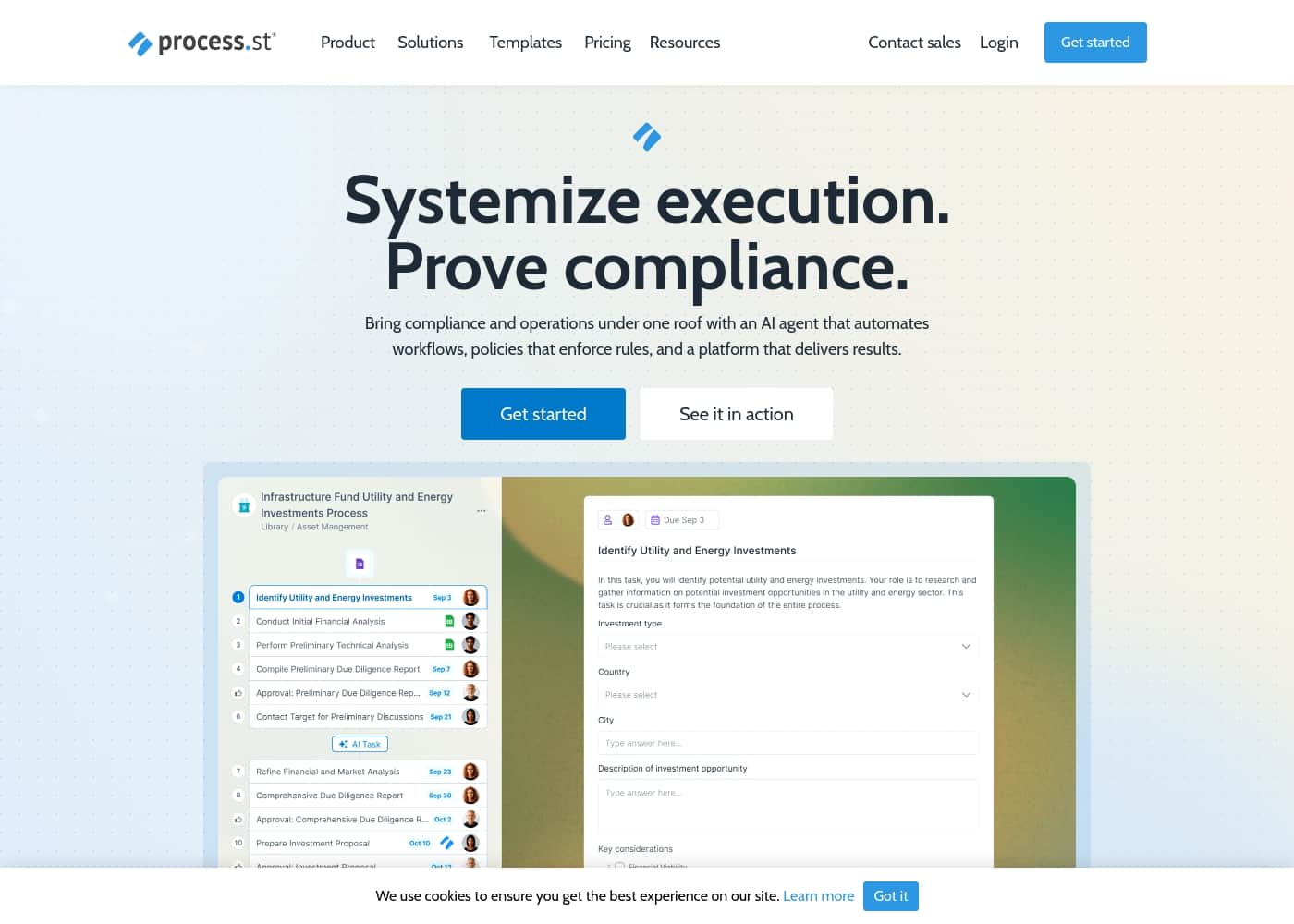 Process Street homepage screenshot