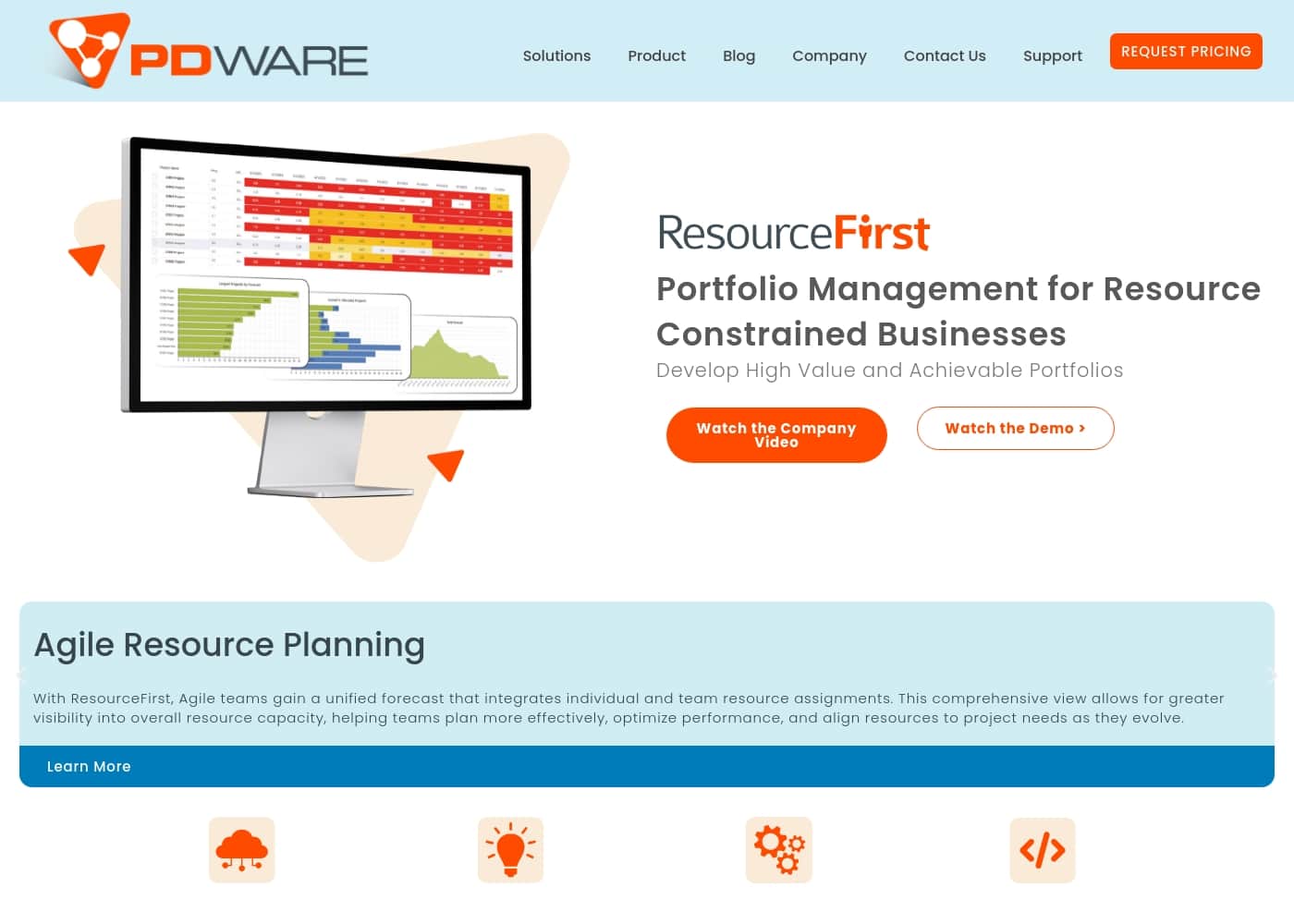 PDWare homepage screenshot