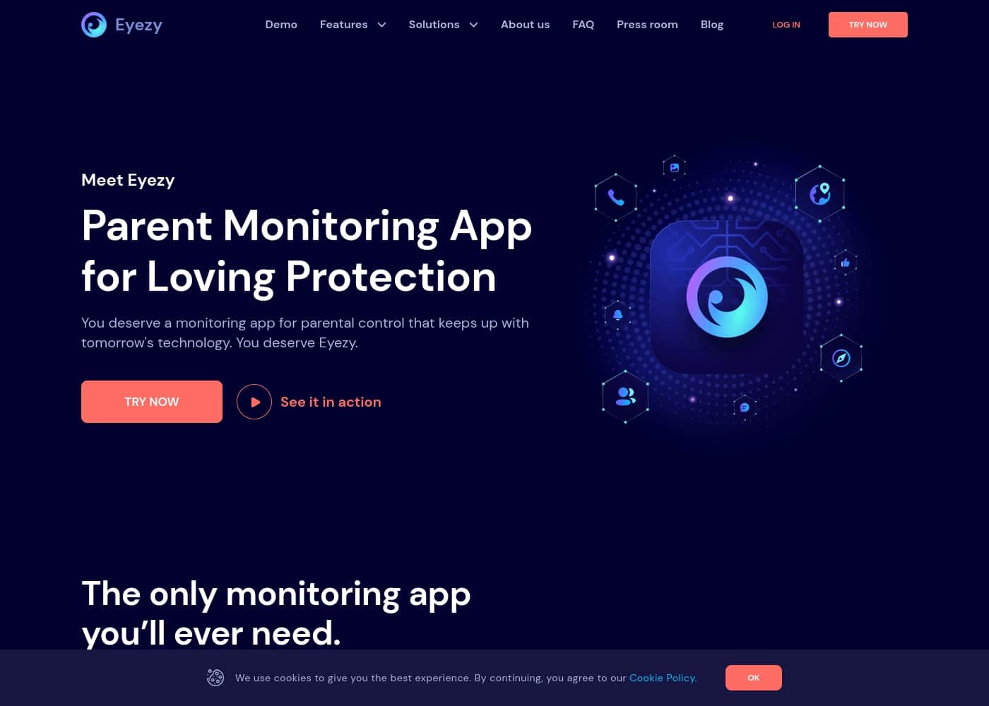 EyeZy homepage screenshot