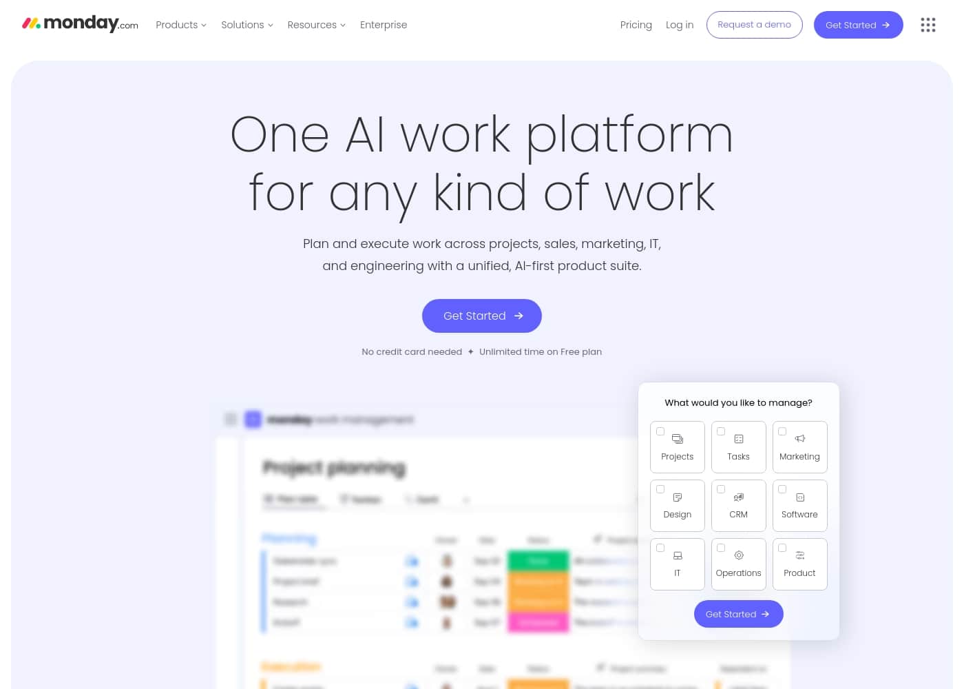 Monday.com homepage screenshot