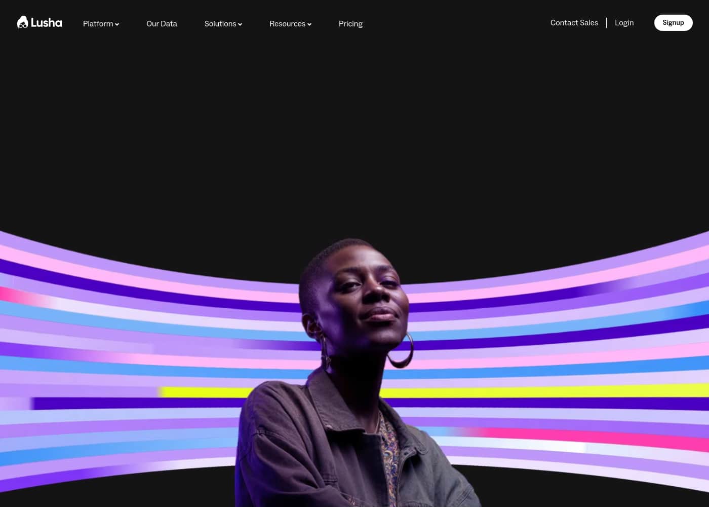 Lusha homepage screenshot