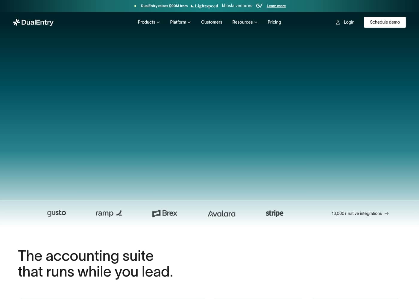 DualEntry homepage screenshot