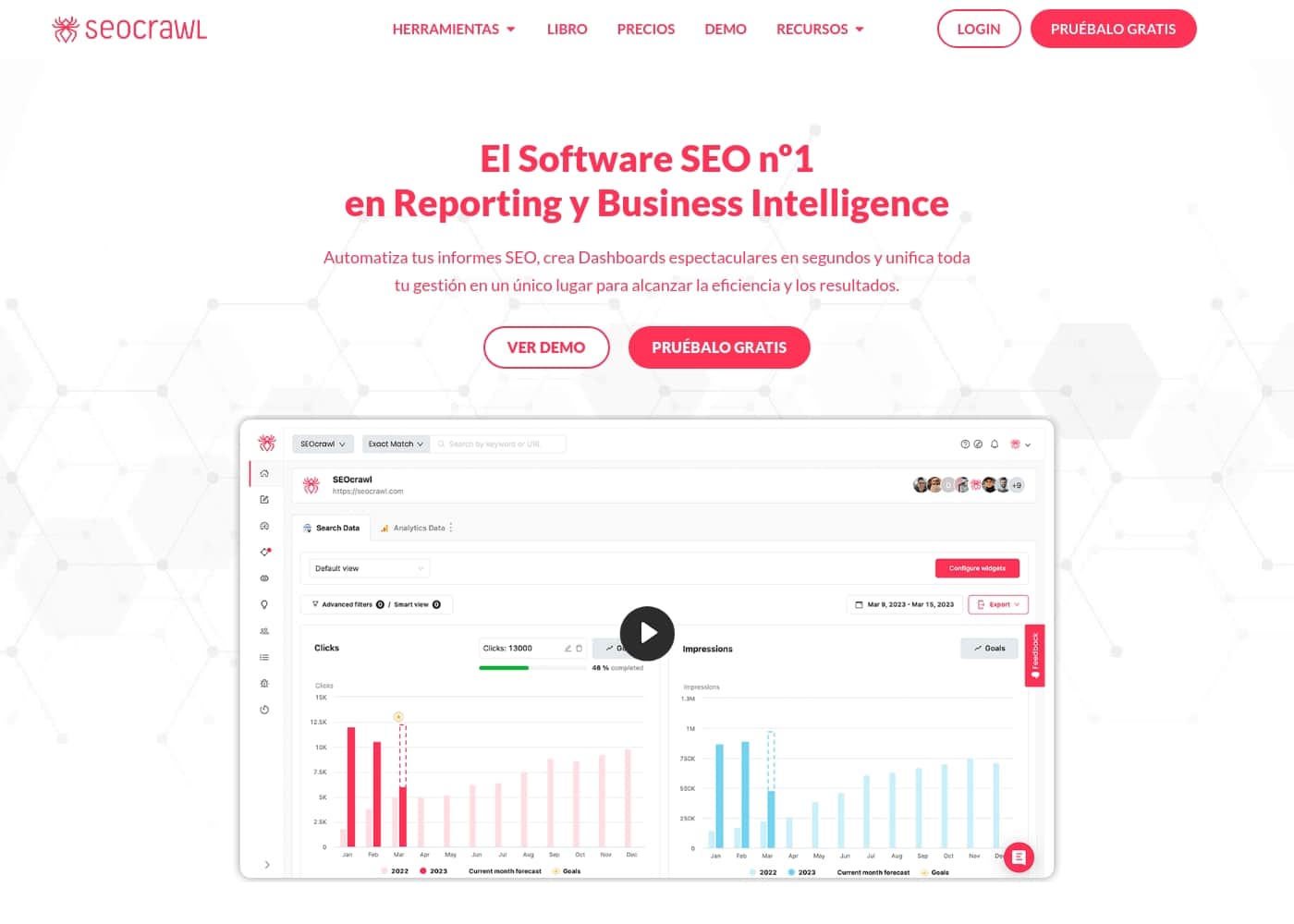 SEOcrawl homepage screenshot