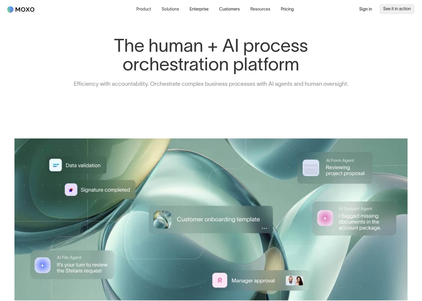 Moxo homepage screenshot