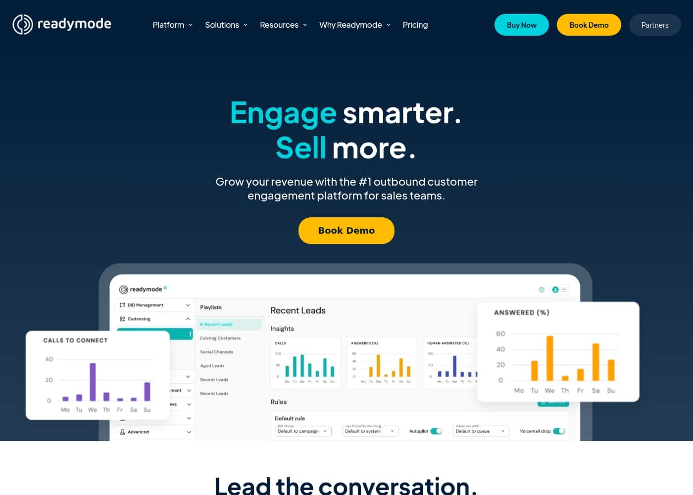 Readymode homepage screenshot