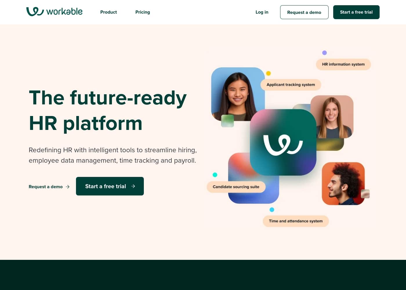 Workable homepage screenshot