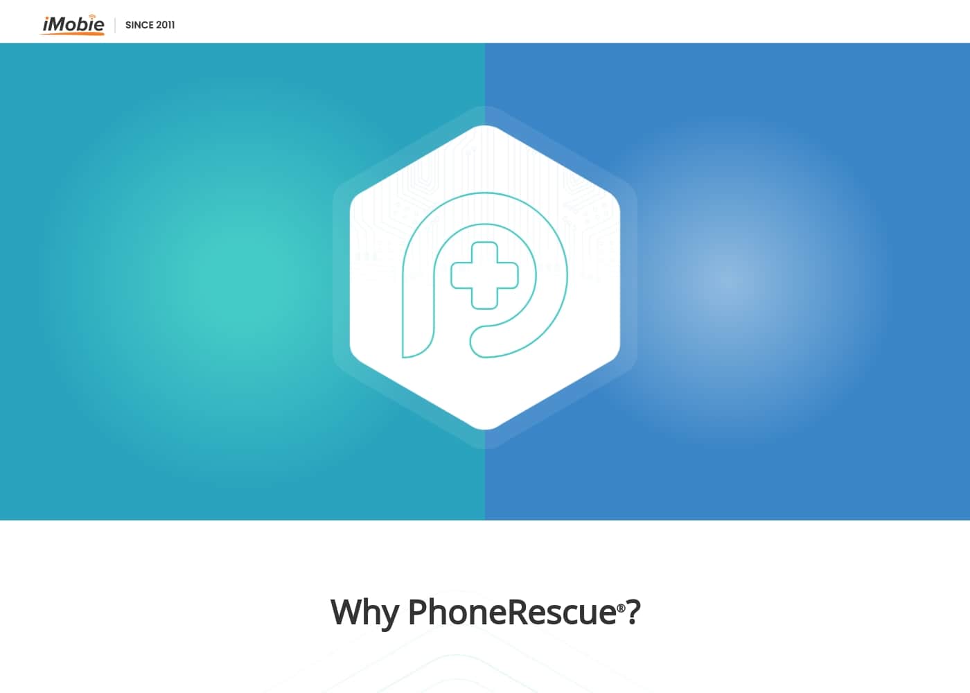 PhoneRescue homepage screenshot