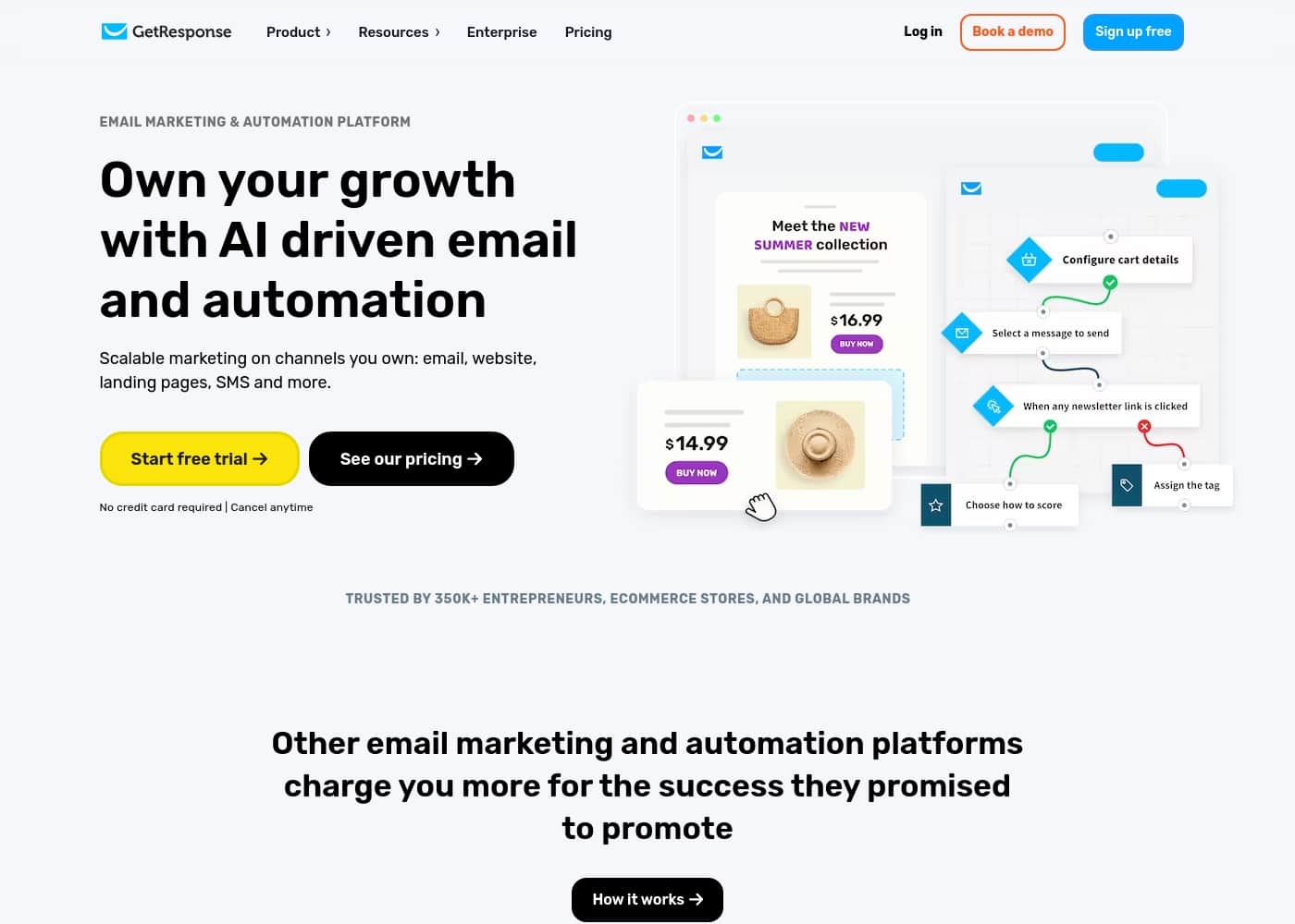 GetResponse homepage screenshot