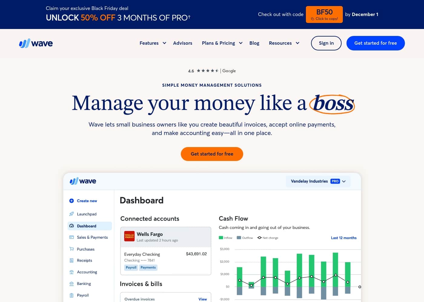 Wave homepage screenshot