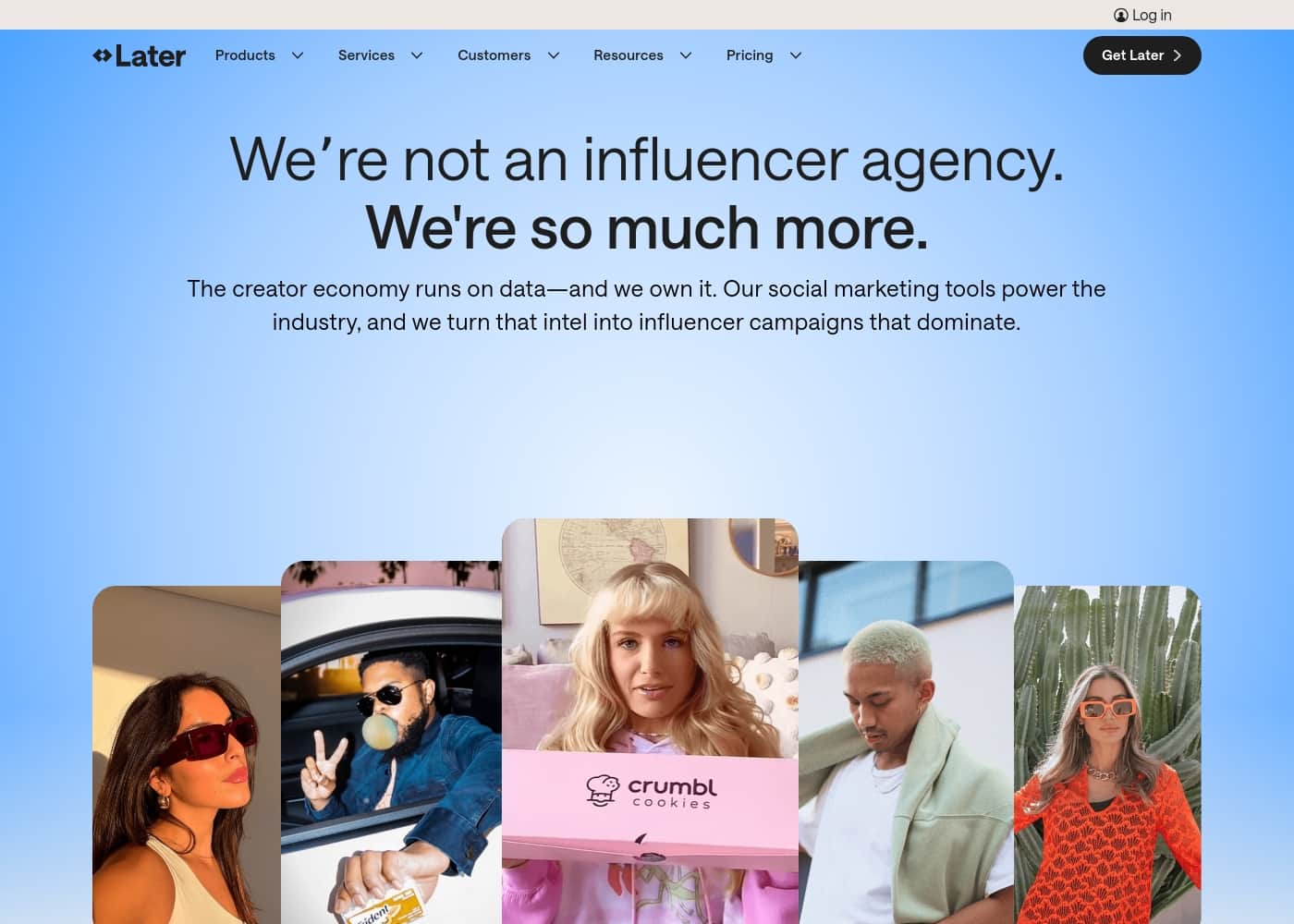 Later homepage screenshot