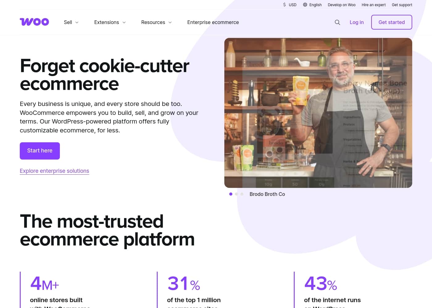 WooCommerce homepage screenshot