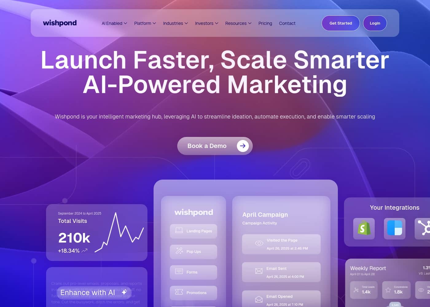 Wishpond homepage screenshot