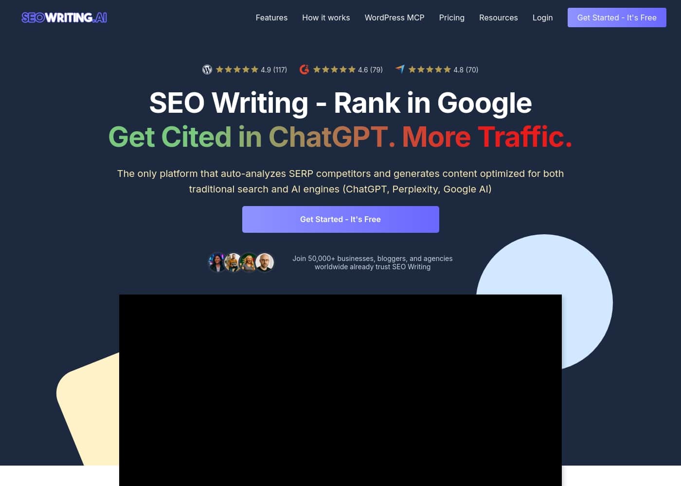 SEOWriting homepage screenshot