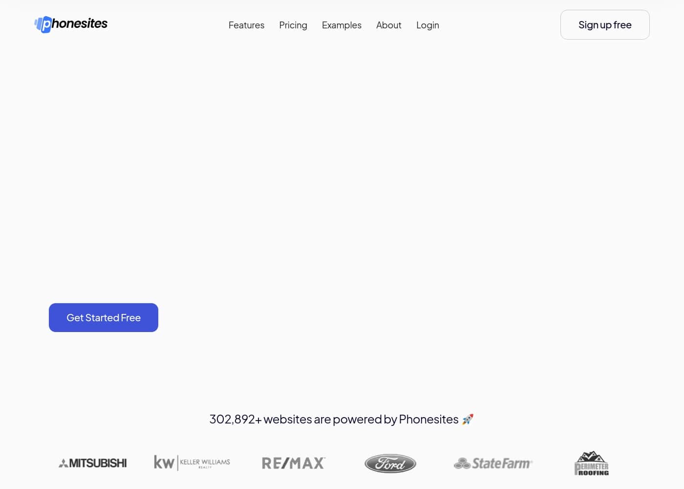 Phonesites homepage screenshot