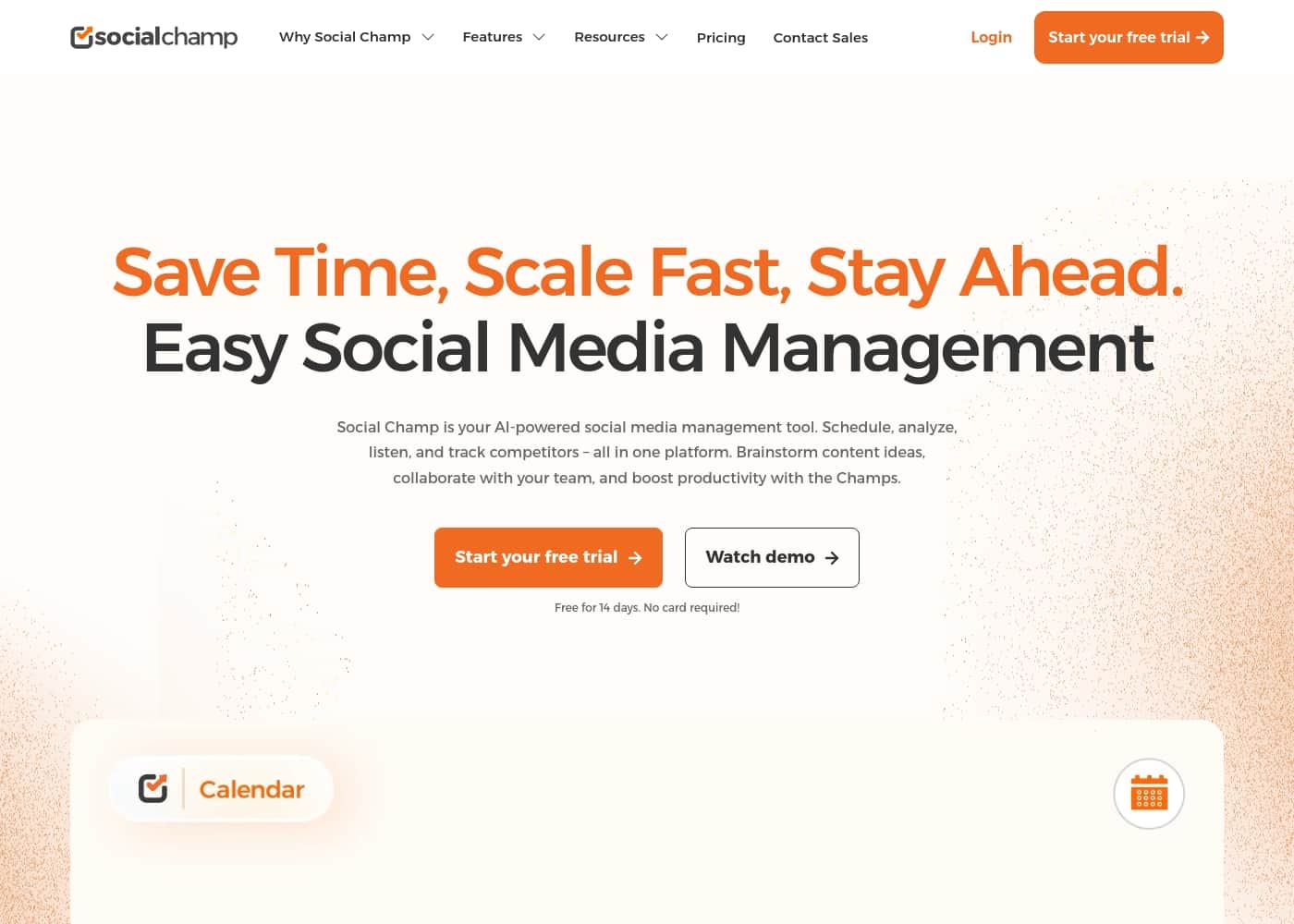 Social Champ homepage screenshot