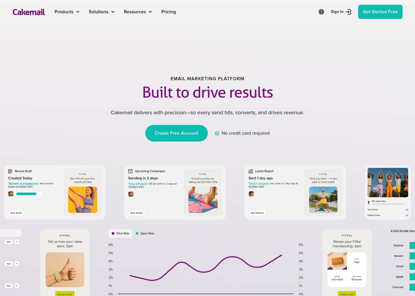 Cakemail homepage screenshot