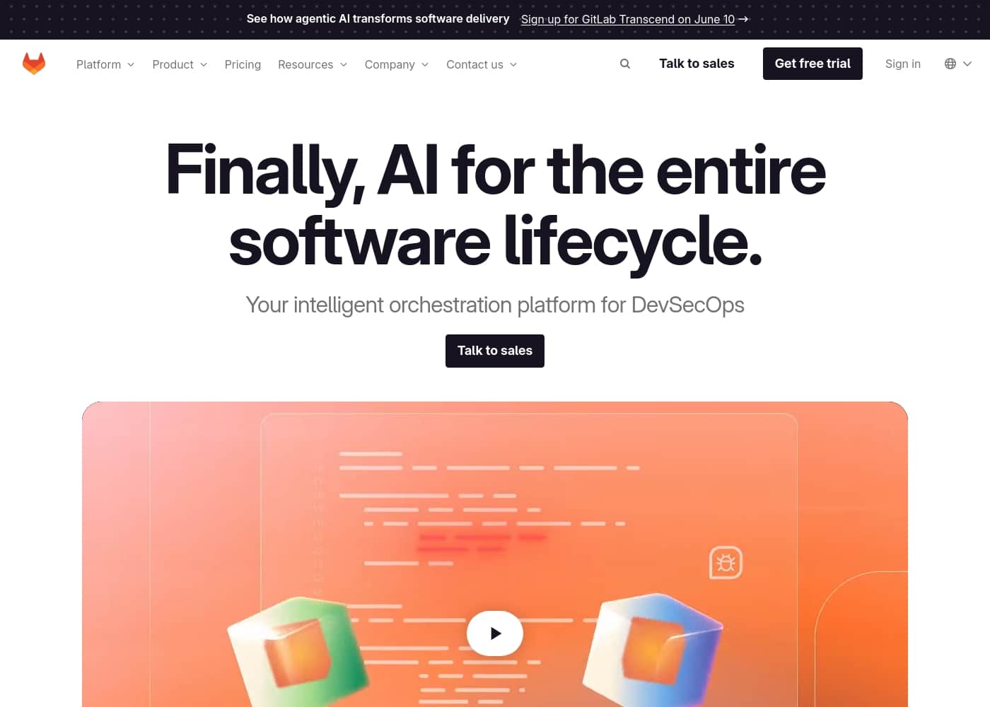 GitLab homepage screenshot