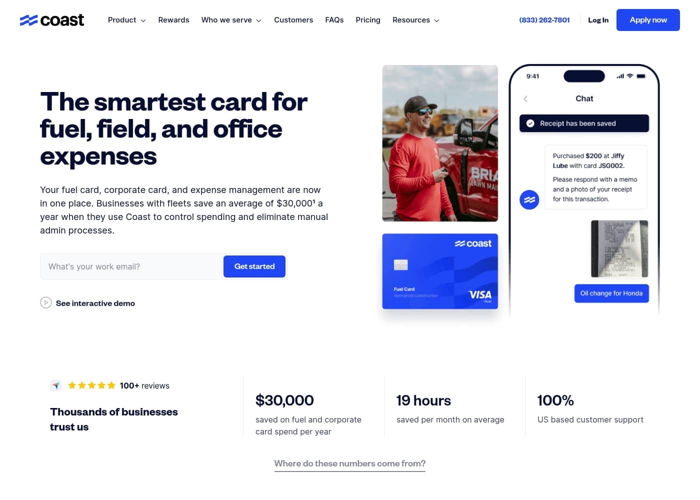 Coast homepage screenshot