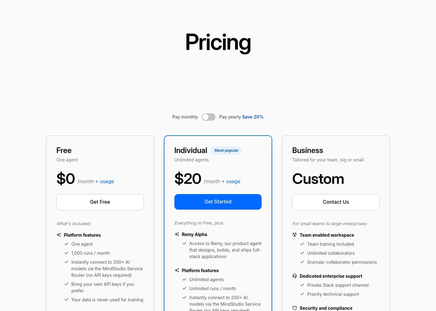 Pricing