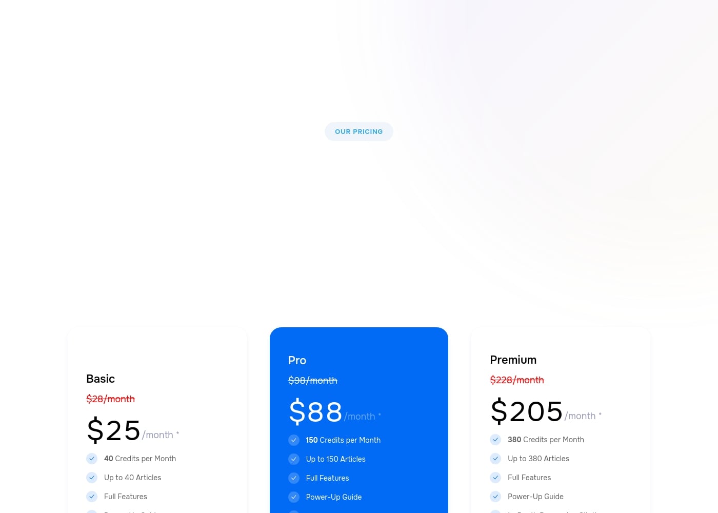 Pricing