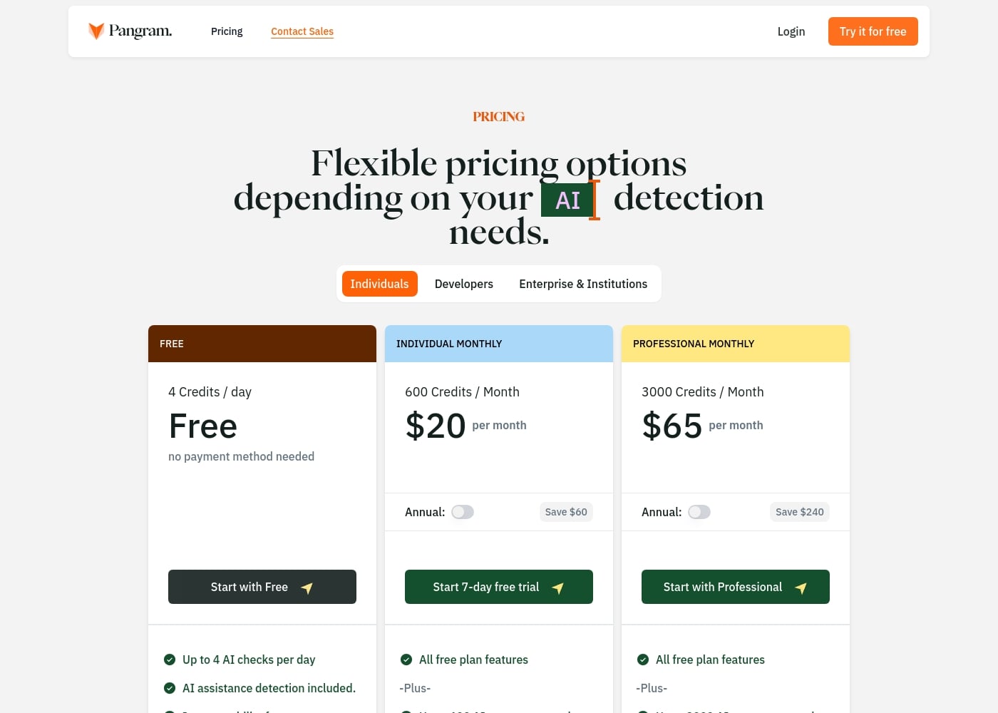 Pricing