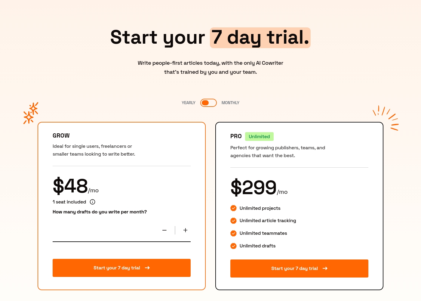 Reword pricing screenshot